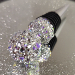 Crystal-Covered Metal Wine Bottle Stopper – Elegant Accessory